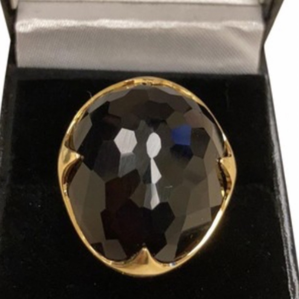 Ippolita 18k and smoky quartz ring 7-1/4